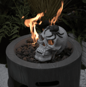 Demon Skull,Suitable For Outdoor Fireplace And Fire Pit, Halloween Decoration