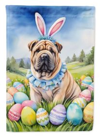 Shar Pei Easter Egg Hunt Garden Flag Mailbox Flag Decorative Yard Flag Banner Outside Patio Artwork Yard Flower Beds, Garden Size, Multicolor