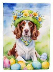 Welsh Springer Spaniel Easter Egg Hunt Garden Flag Mailbox Flag Decorative Yard Flag Banner Outside Patio Artwork Yard Flower Beds, Garden Size