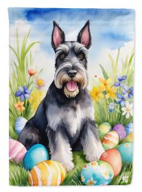 Schnauzer Easter Egg Hunt Garden Flag Mailbox Flag Decorative Yard Flag Banner Outside Patio Artwork Yard Flower Beds, Garden Size, Multicolor