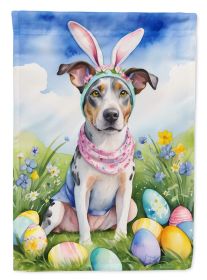 Catahoula Easter Egg Hunt House Flag Large Porch Sleeve Pole Decorative Outside Yard Banner Artwork Wall Hanging, Polyester, House Size, Multicol