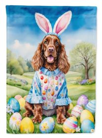 English Cocker Spaniel Easter Egg Hunt Garden Flag Mailbox Flag Decorative Yard Flag Banner Outside Patio Artwork Yard Flower Beds, Garden Size