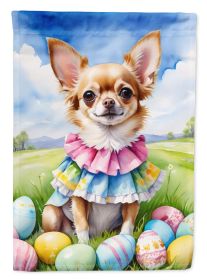 Chihuahua Easter Egg Hunt Garden Flag Mailbox Flag Decorative Yard Flag Banner Outside Patio Artwork Yard Flower Beds, Garden Size, Multicolor