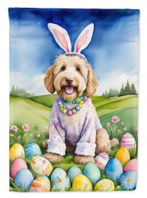 Labradoodle Easter Egg Hunt Garden Flag Mailbox Flag Decorative Yard Flag Banner Outside Patio Artwork Yard Flower Beds, Garden Size, Multicolor