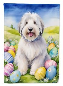 Old English Sheepdog Easter Egg Hunt Garden Flag Mailbox Flag Decorative Yard Flag Banner Outside Patio Artwork Yard Flower Beds, Garden Size
