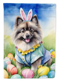 Keeshond Easter Egg Hunt Garden Flag Mailbox Flag Decorative Yard Flag Banner Outside Patio Artwork Yard Flower Beds, Garden Size, Multicolor