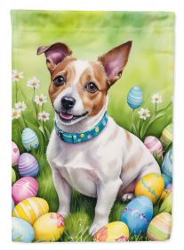 Jack Russell Terrier Easter Egg Hunt Garden Flag Mailbox Flag Decorative Yard Flag Banner Outside Patio Artwork Yard Flower Beds, Garden Size