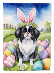 Japanese Chin Easter Egg Hunt Garden Flag Mailbox Flag Decorative Yard Flag Banner Outside Patio Artwork Yard Flower Beds, Garden Size, Multicolo
