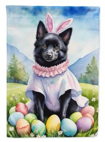 Schipperke Easter Egg Hunt House Flag Large Porch Sleeve Pole Decorative Outside Yard Banner Artwork Wall Hanging, Polyester, House Size, Multico