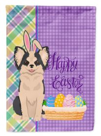 Longhaired Black and White #2 Chihuahua Easter Garden Flag Mailbox Flag Decorative Yard Flag Banner Outside Patio Artwork Yard Flower Beds