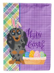 Longhair Blue and Tan Dapple Dachshund Easter Garden Flag Mailbox Flag Decorative Yard Flag Banner Outside Patio Artwork Yard Flower Beds, Garden