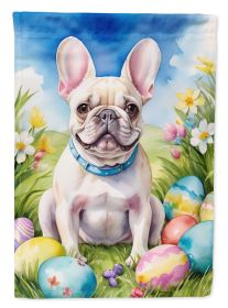 French Bulldog Easter Egg Hunt House Flag Large Porch Sleeve Pole Decorative Outside Yard Banner Artwork Wall Hanging, Polyester, House Size (Default: Default)